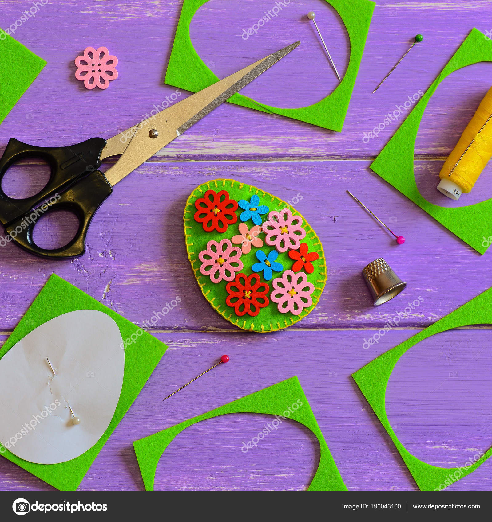 Simple Felt Easter Egg Decor Handmade Felt Easter Egg Colored