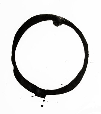 Beyaz arka planda kahve fincanı lekesi