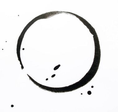 Beyaz arka planda kahve fincanı lekesi