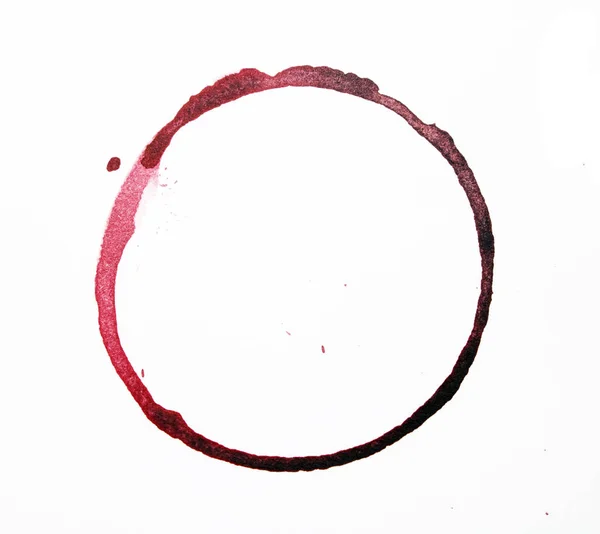 Beyaz arka planda kahve fincanı lekesi