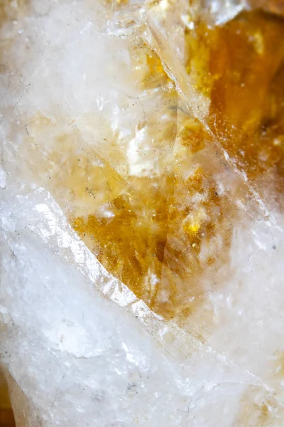 Vacker Närbild Rock Quartz Crystal Gemstone — Stockfoto