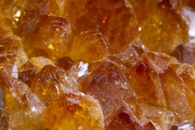 Citrine Kaya Kristali Turuncu Taşı Yaklaş