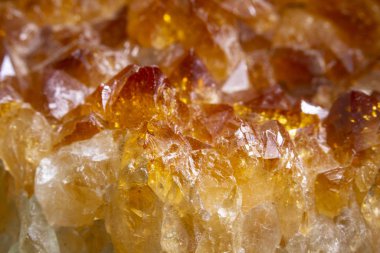 Citrine Kaya Kristali Turuncu Taşı Yaklaş