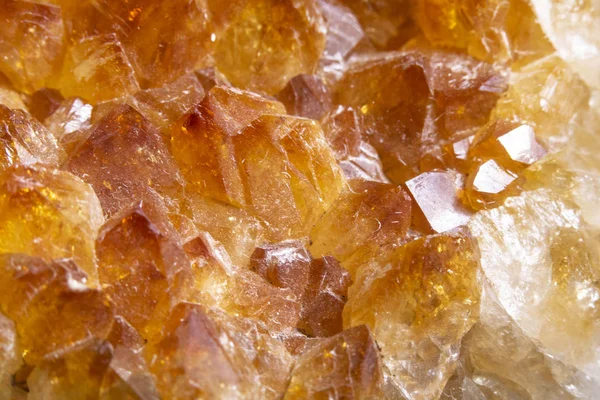 Citrine Rock Crystal Πορτοκαλί Πολύτιμος Λίθος — Φωτογραφία Αρχείου
