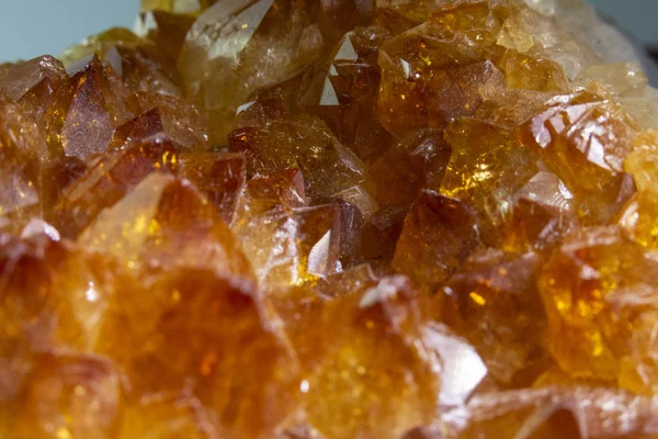 Citrine Rock Crystal Πορτοκαλί Πολύτιμος Λίθος — Φωτογραφία Αρχείου