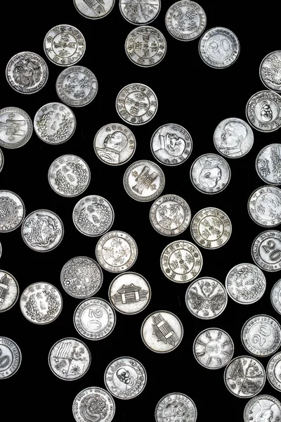 古代汉语硬币现钞的特写 — 图库照片