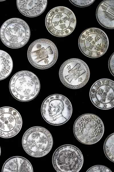 Крупним Планом Старовинні Китайські Монети Готівкою — стокове фото