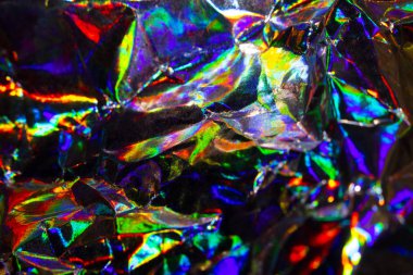 Soyut Sanal Çok Renkli Foil Bilim Kurgu Gökkuşağı Arkaplanı