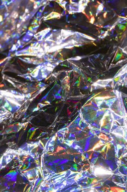 Soyut Sanal Çok Renkli Foil Bilim Kurgu Gökkuşağı Arkaplanı