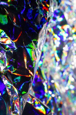 Soyut Sanal Çok Renkli Foil Bilim Kurgu Gökkuşağı Arkaplanı