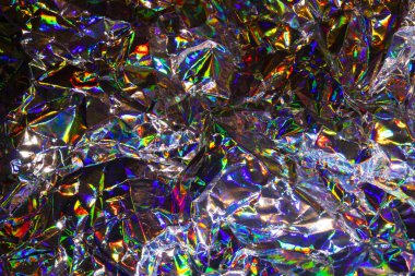 Soyut Sanal Çok Renkli Foil Bilim Kurgu Gökkuşağı Arkaplanı