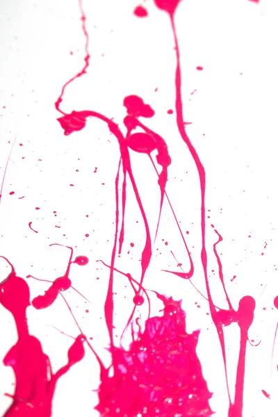 Ярко Розовая Пайнт Кисть Белом Фоне — стоковое фото