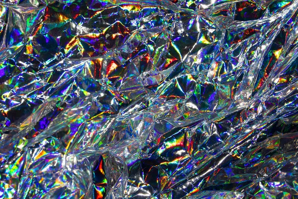 Abstract Holographic Multicolour Foil Sci Rainbow Background — Stock Photo, Image