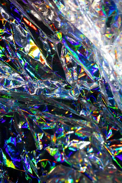 Αφηρημένο Holographic Multicolour Foil Sci Φόντο Ουράνιο Τόξο — Φωτογραφία Αρχείου