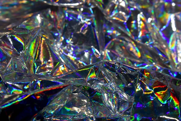 Abstrakte Holographische Mehrfarbige Folie Sci Regenbogenhintergrund — Stockfoto