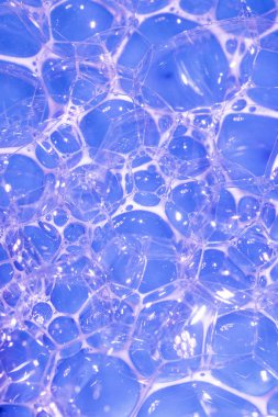 Banyo Suyunun Kapanışı Gökkuşağı Mor Arkaplan Köpüğü