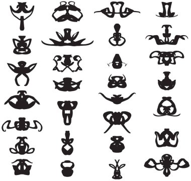 Soyut Çizgi Sanat Logosu Tasarımları Koleksiyonu