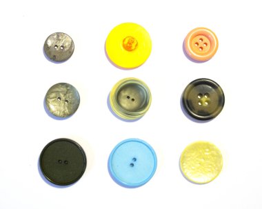 Çok Renkli Farklı Boyut Düğmeleri Koleksiyonu 