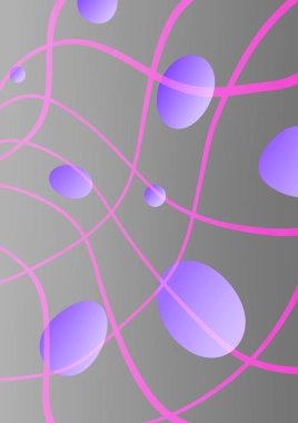 Arkaplan için Bilimkurgu Soyut Geometrik Çarpık Çizgiler ve Çemberler