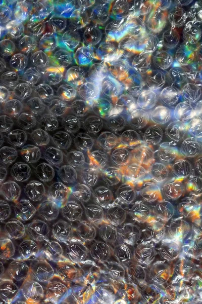 Close Bubble Wrap Top Shiny Paper Make Abstract Background — 스톡 사진