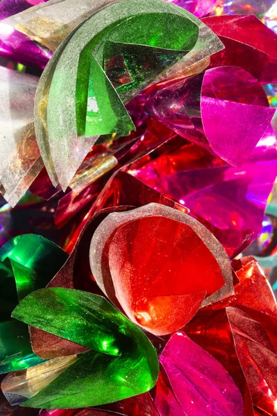 Shiny Decoration Bright Colours Christmas Time Abstract Close — Stock Photo, Image