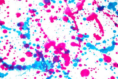 Akrilik Boya Damlaları Sıçrıyor ve Arkaplan İçin Noktalar