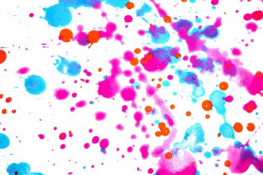 Akrilik Boya Damlaları Sıçrıyor ve Arkaplan İçin Noktalar