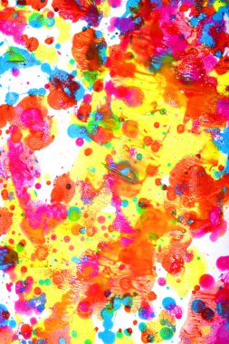 Akrilik Boya Damlaları Sıçrıyor ve Arkaplan İçin Noktalar