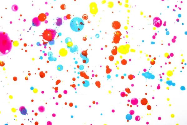 Acrylic Paint Blobs Splatters Spots Background — Stockfoto