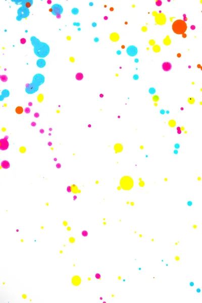 Close Splattered Paint Blobs White Paper Abstract Background — 스톡 사진