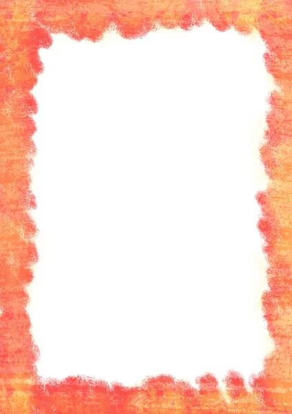 Abstrakt Skissad Gräns Illustration Orange — Stockfoto