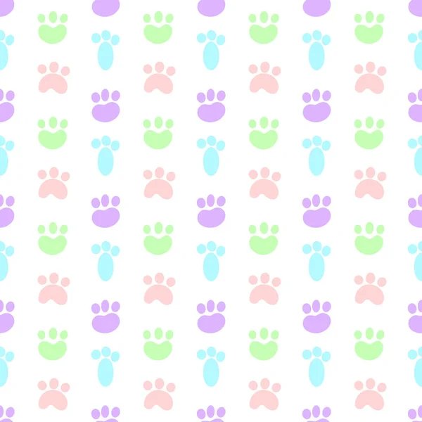 Animal Puppy Cat Paw Print Seamless Pattern Cartoon — Stock Photo, Image