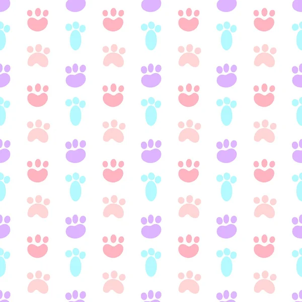 Animal Puppy Cat Paw Print Seamless Pattern — стоковое фото