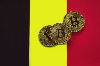 Almanya bayrağı Bitcoin altın renk