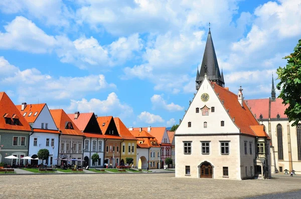 Historischer Stadtplatz in Bardejov — Stockfoto