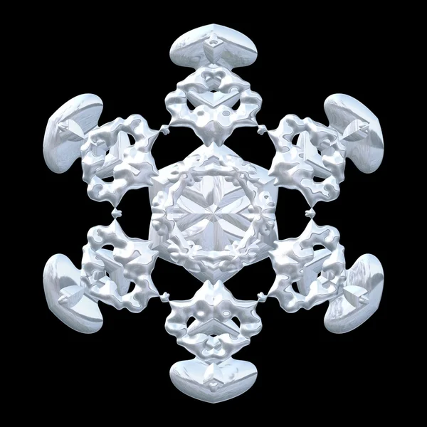 Delicate soft frozen snowflake christmas decoration — Stockfoto