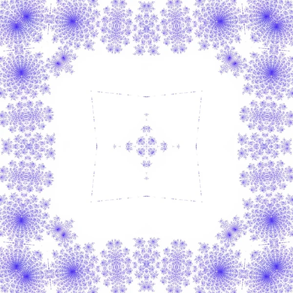 Generated blue square folk frame — Φωτογραφία Αρχείου