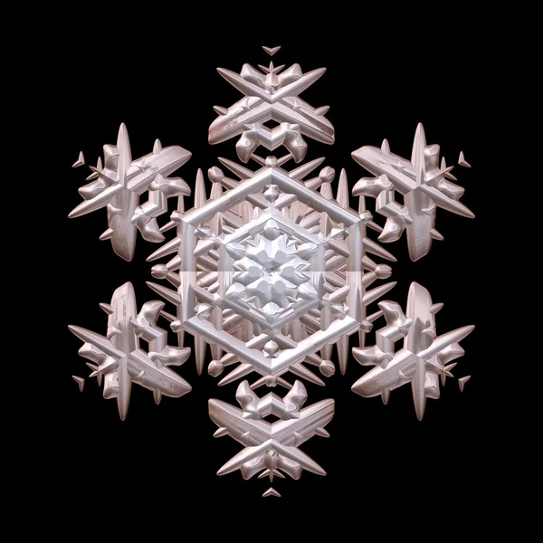 December winter snow beutiful graphic snowflake decoration — Stock fotografie