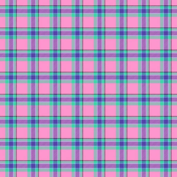 Nahtloses Muster aus rosa und blauen Schottenmustern — Stockfoto