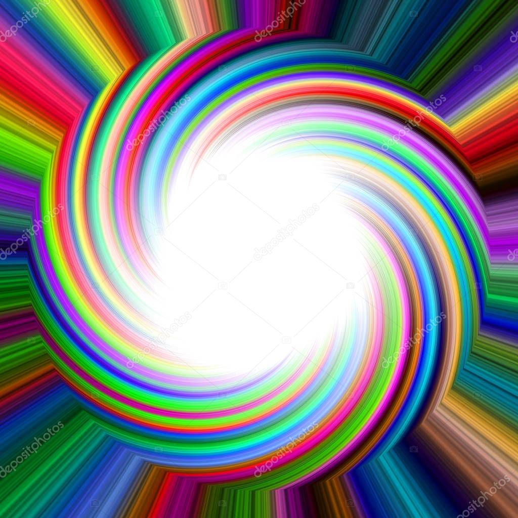Beautiful colorful green blue red yellow pink abstract circle