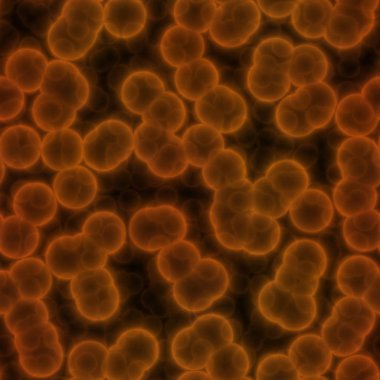 İlginç turuncu bakteri veya hücreleri görüntü