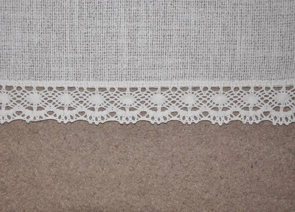Beyaz dantelli bej ve eski güzel vintage romantik arka plan bez