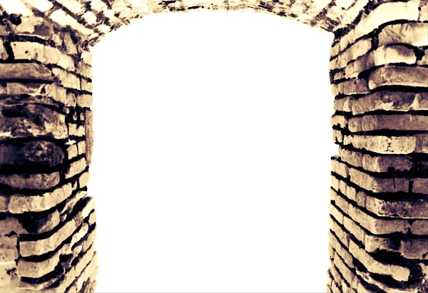 Symboliczne bramy lub przejazdu, motywowanie tajemniczy tło tekstu — Zdjęcie stockowe