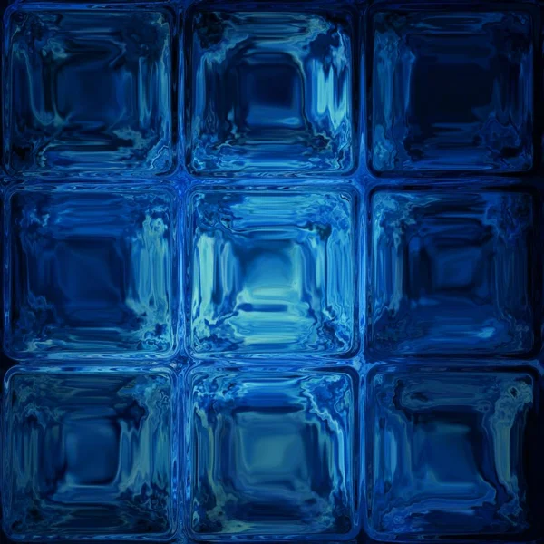 Telhas de vidro azul cubos tela da janela imagem abstrata — Fotografia de Stock