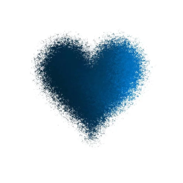 Blurry blurred blur blue beautiful graphic spray heart — Stock Photo, Image