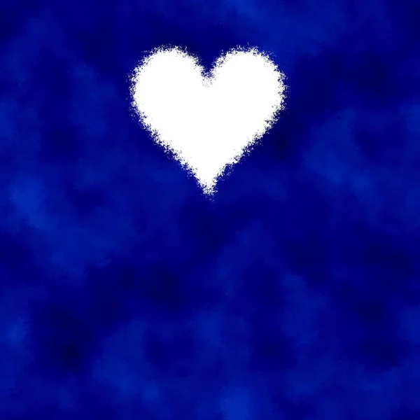 Deep royal blue design with heart shape — Stock Photo, Image