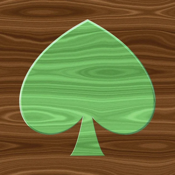 绿色木制3d 叶木框架框背景 — 图库照片