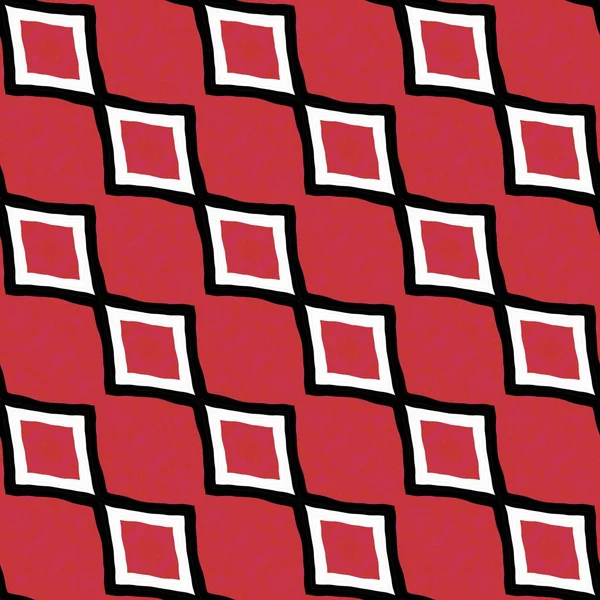 Rojo y negro y blanco sin costuras zigzag decorativo pop retro estilo patrón único —  Fotos de Stock