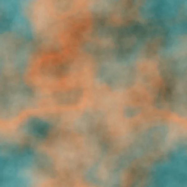 Wazige mistige wolken in oranje en teal indigo blauwe kleuren — Stockfoto
