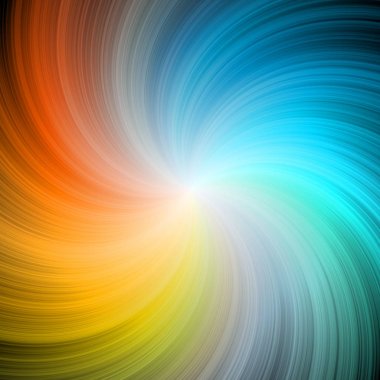 Turuncu ve mavi soyut trance girdap dön gerçeküstü arka plan